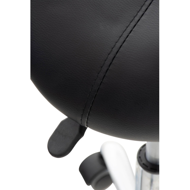 Set de 2 Taburetes de tabajo Reno en polipiel Negro