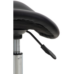 Lot de 2 tabourets de travail Reno, similicuir, noirs