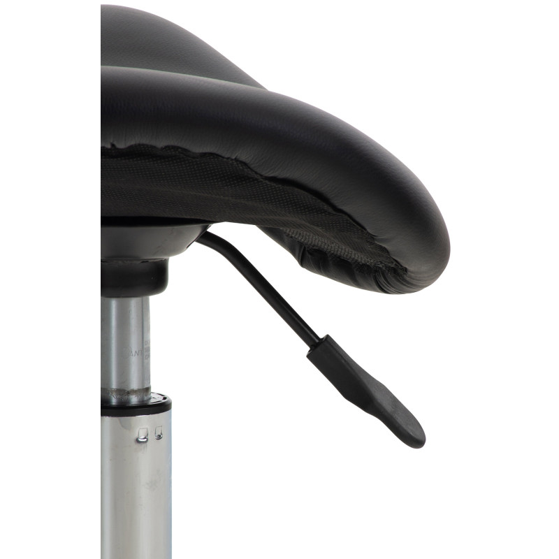 Set de 2 Taburetes de tabajo Reno en polipiel Negro