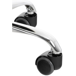 Lot de 2 tabourets de travail Reno, simili cuir noir