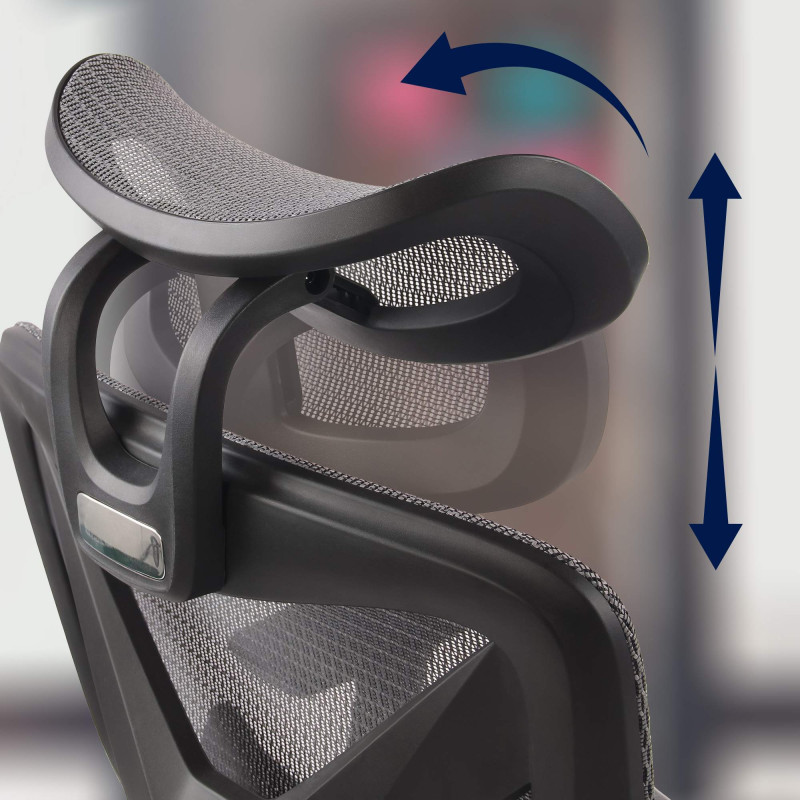 Chaise de bureau Reston, noir/gris