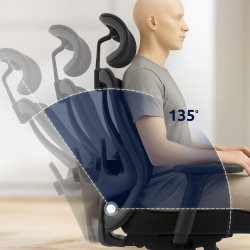 Fauteuil de bureau Elisha noire