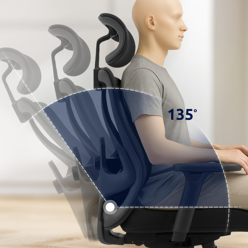 Fauteuil de bureau Elisha noire