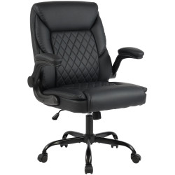 Fauteuil de bureau Medfield, similicuir noir