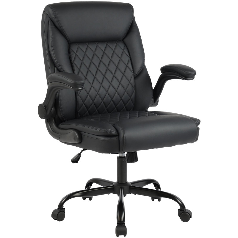Fauteuil de bureau Medfield, similicuir noir