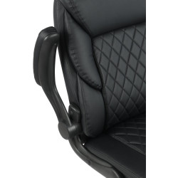 Silla de oficina Medfield de piel sintética Negro