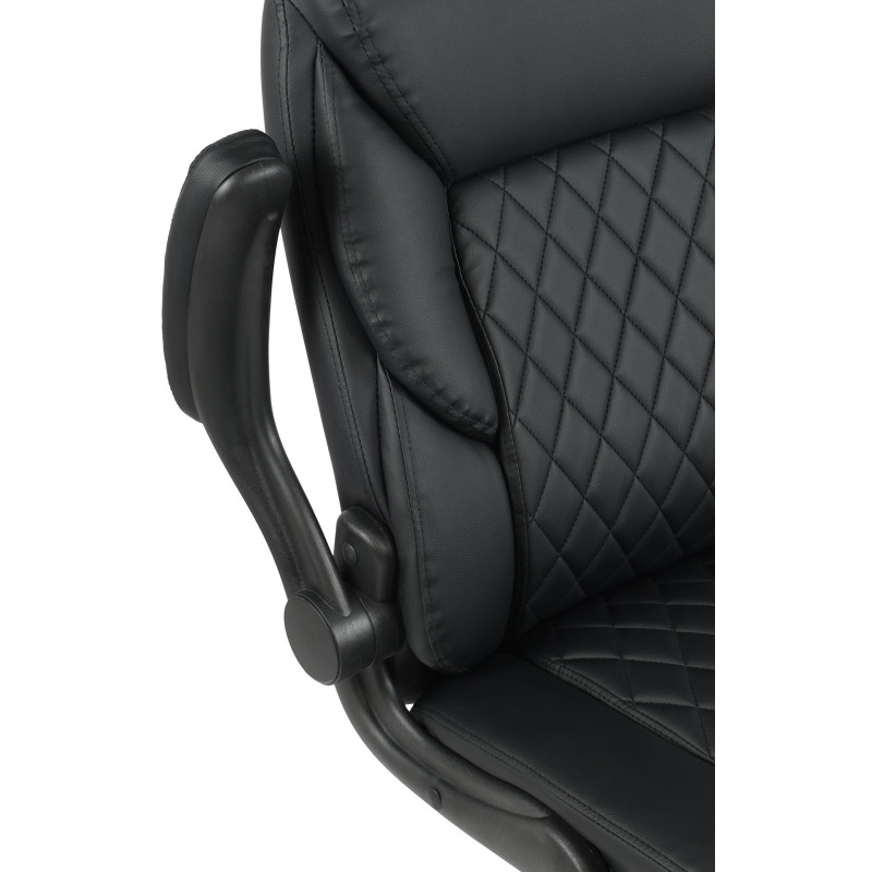 Fauteuil de bureau Medfield, similicuir noir