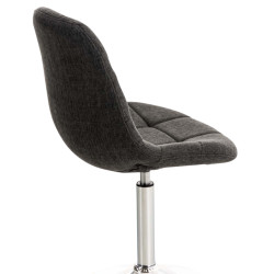 Lot de 2 chaises Emil tissu gris foncé