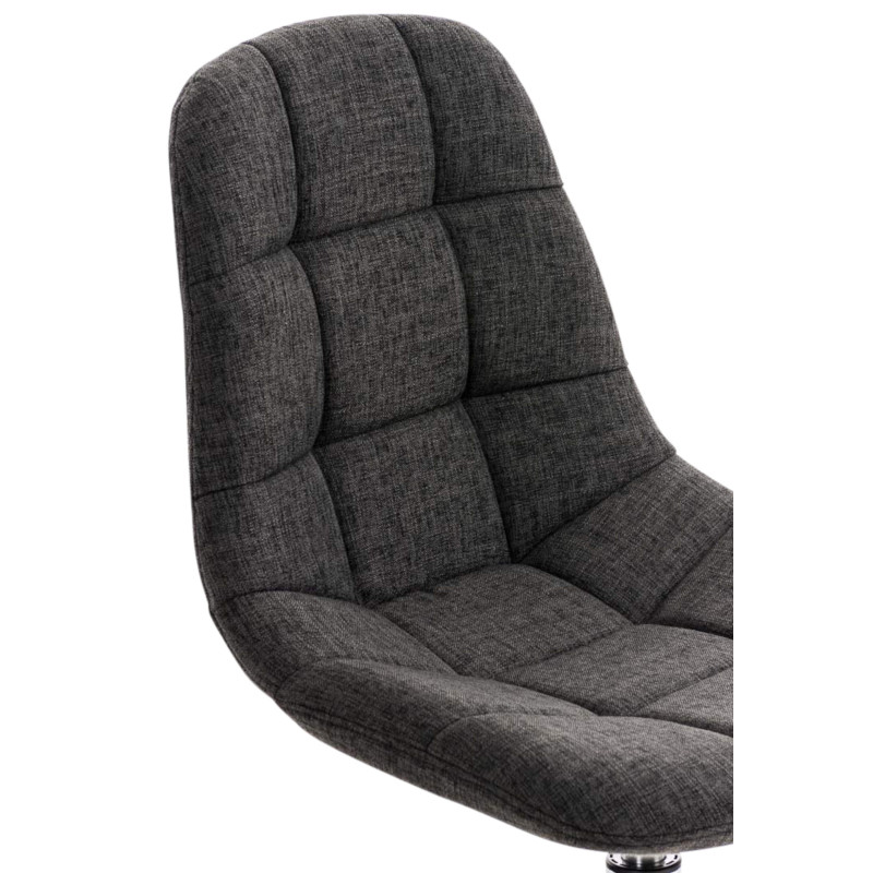 Lot de 2 chaises Emil tissu gris foncé