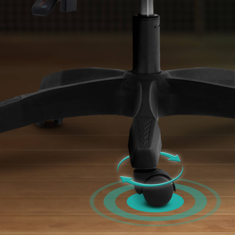 Fauteuil de bureau Miltona en tissu noir/blanc