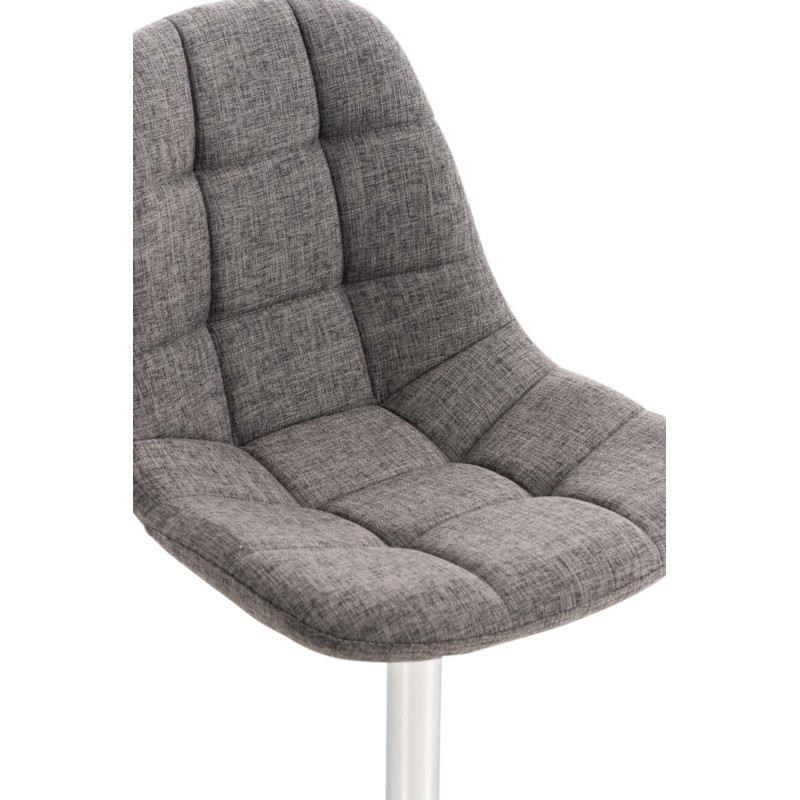 Lot de 2 chaises Emil tissu gris clair