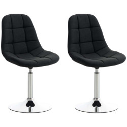 Lot de 2 chaises Emil tissu...