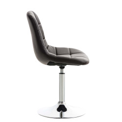 Lot de 2 chaises Emil en simili cuir brun