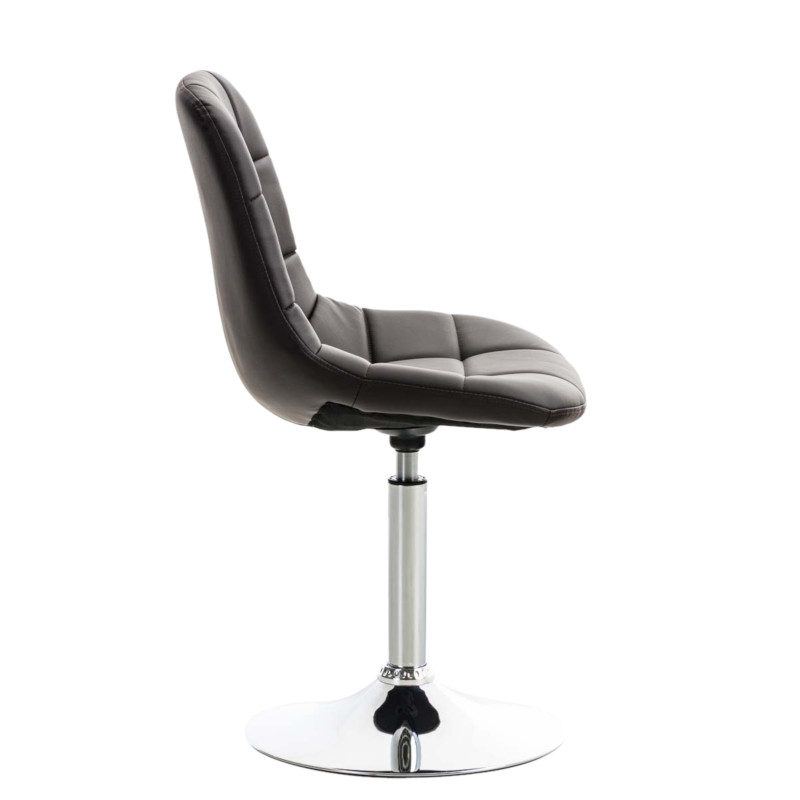 Lot de 2 chaises Emil en simili cuir brun