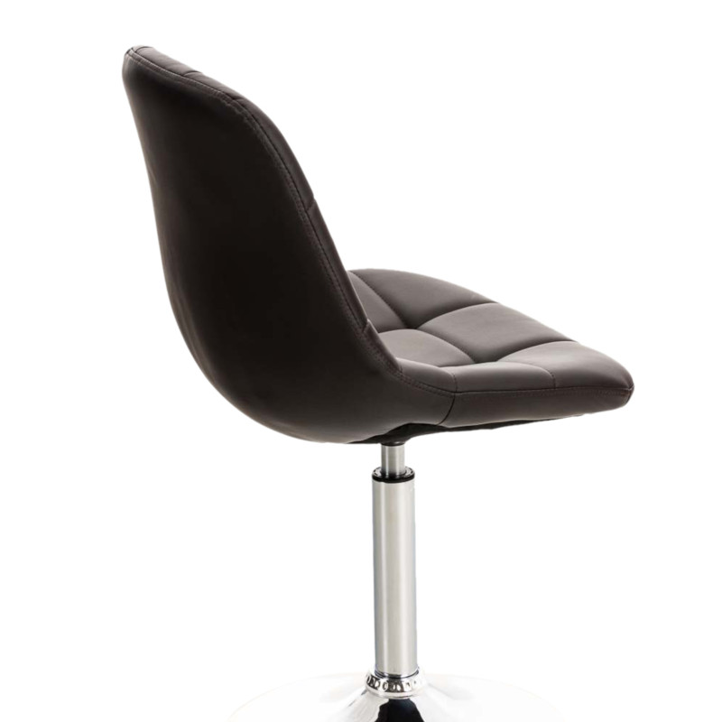 Lot de 2 chaises Emil en simili cuir brun