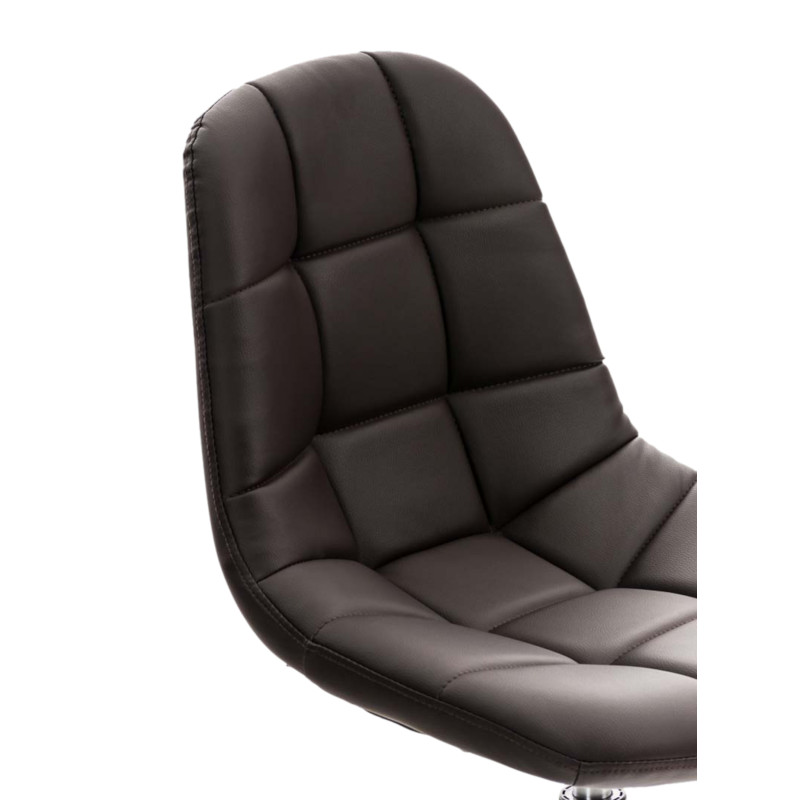 Lot de 2 chaises Emil en simili cuir brun
