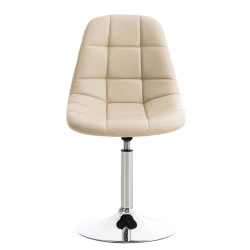 Lot de 2 chaises Emil en simili cuir crème