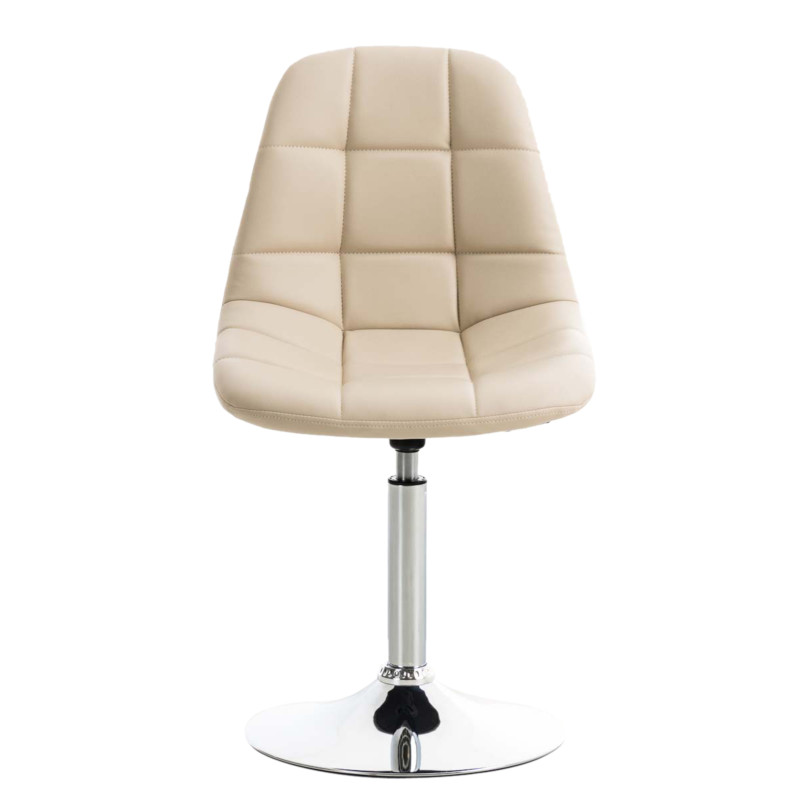 Lot de 2 chaises Emil en simili cuir crème