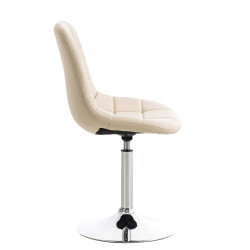 Lot de 2 chaises Emil en simili cuir crème