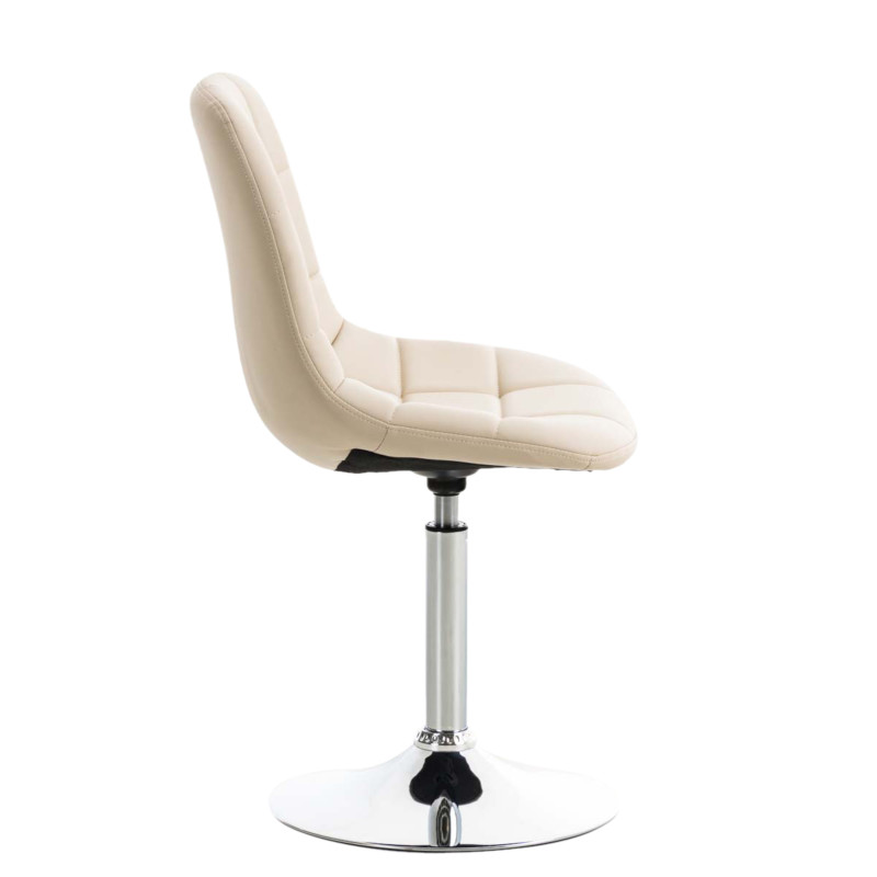Lot de 2 chaises Emil en simili cuir crème