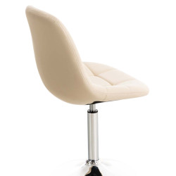 Lot de 2 chaises Emil en simili cuir crème