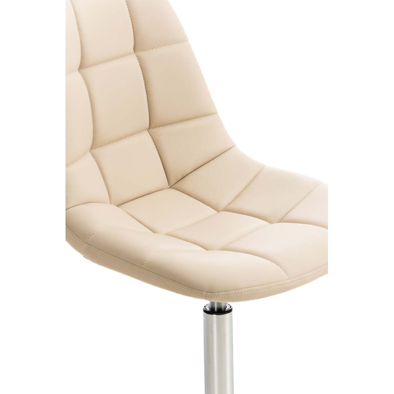 Lot de 2 chaises Emil en simili cuir crème