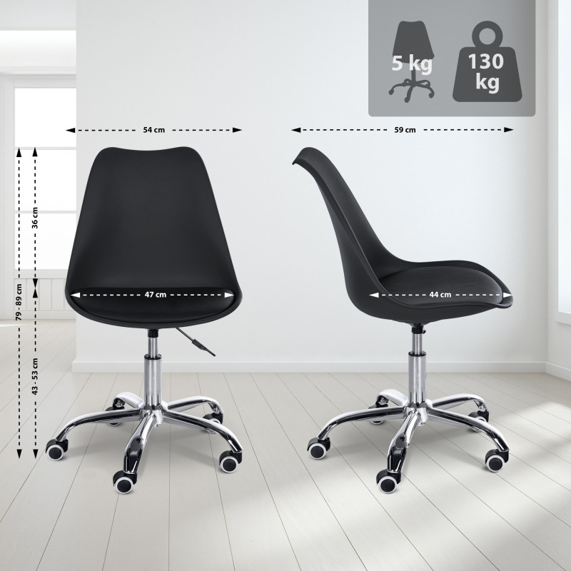 Tabouret de travail Laflin noir