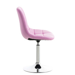Lot de 2 chaises Emil en simili cuir rose