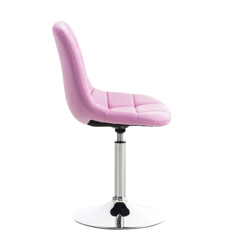 Lot de 2 chaises Emil en simili cuir rose