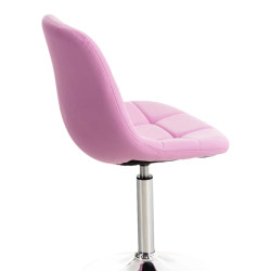 Lot de 2 chaises Emil en simili cuir rose