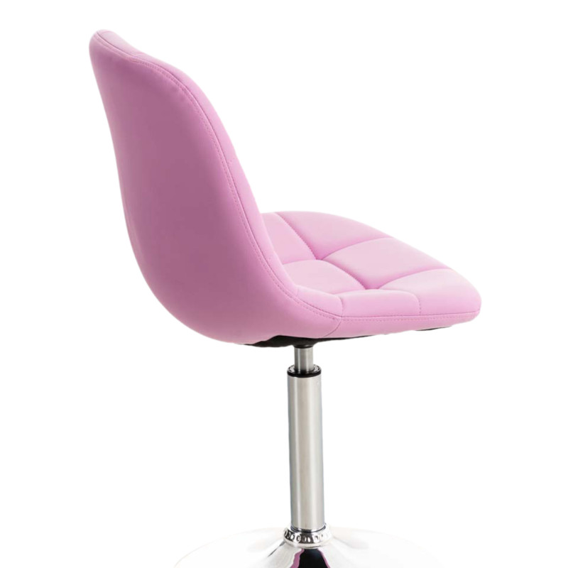 Lot de 2 chaises Emil en simili cuir rose