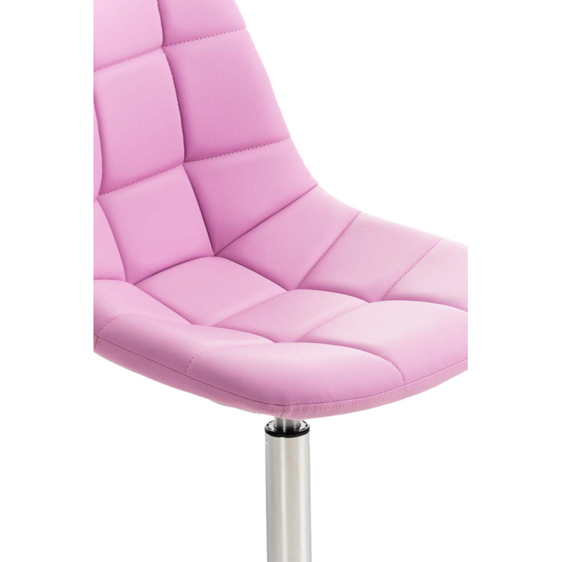 Lot de 2 chaises Emil en simili cuir rose
