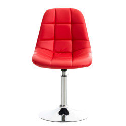 Lot de 2 chaises Emil en simili cuir rouge