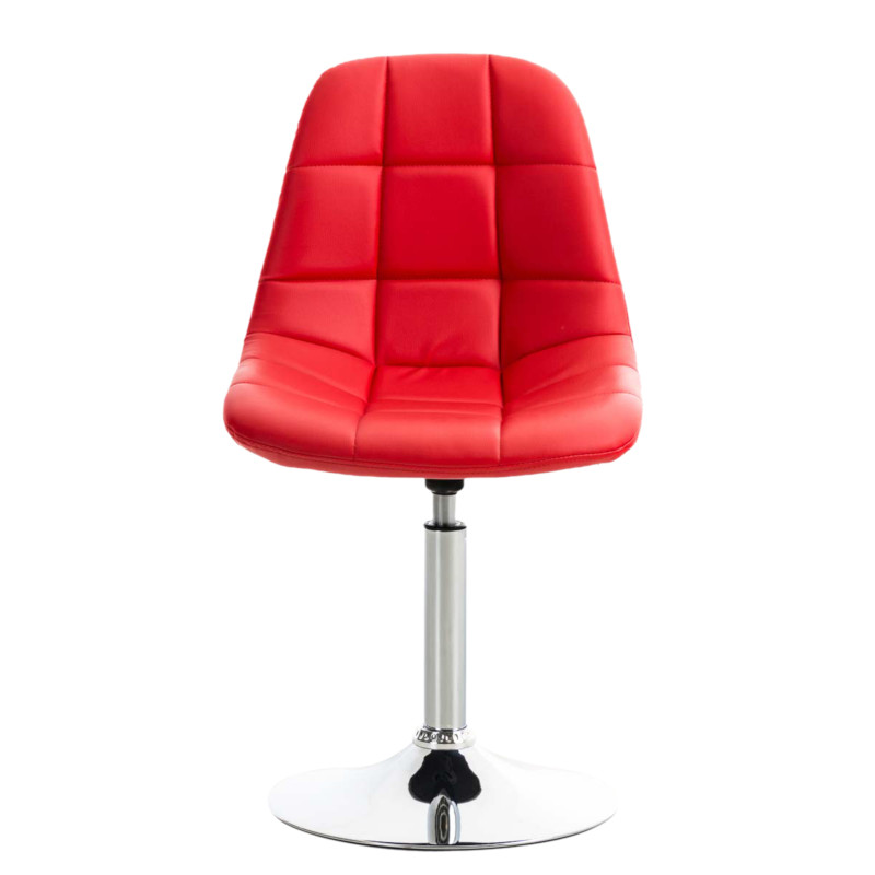 Lot de 2 chaises Emil en simili cuir rouge