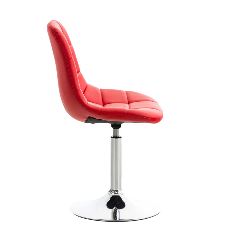 Lot de 2 chaises Emil en simili cuir rouge