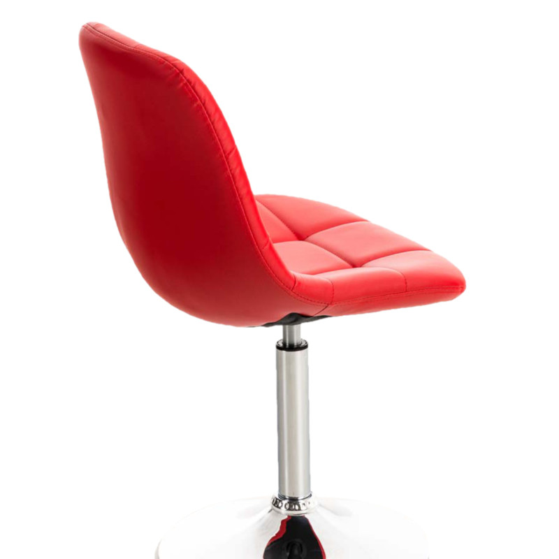 Lot de 2 chaises Emil en simili cuir rouge