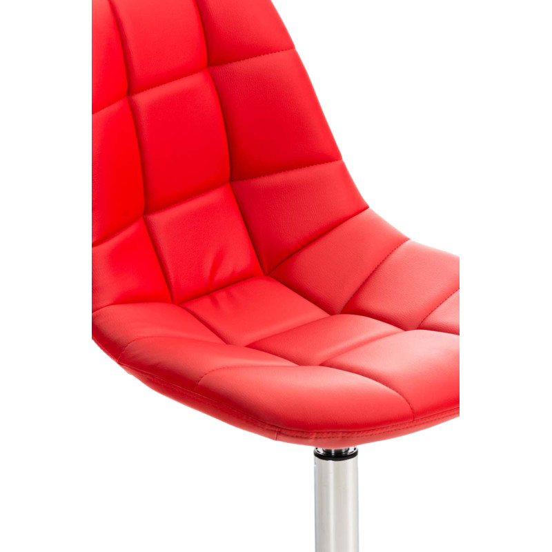 Lot de 2 chaises Emil en simili cuir rouge
