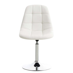 Lot de 2 chaises Emil en simili cuir blanc