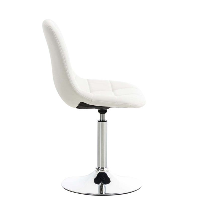 Lot de 2 chaises Emil en simili cuir blanc