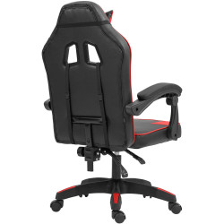 Fauteuil de bureau Orkney, noir/rouge, similicuir