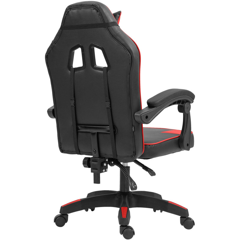 Fauteuil de bureau Orkney, noir/rouge, similicuir