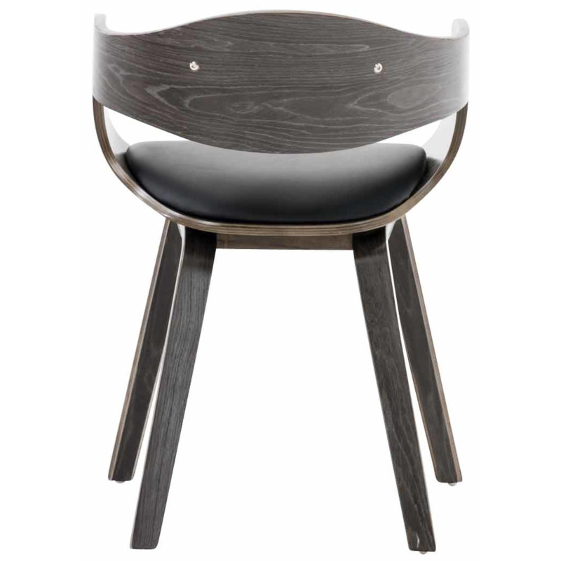 Lot de 2 chaises Kingston simili cuir noir/gris