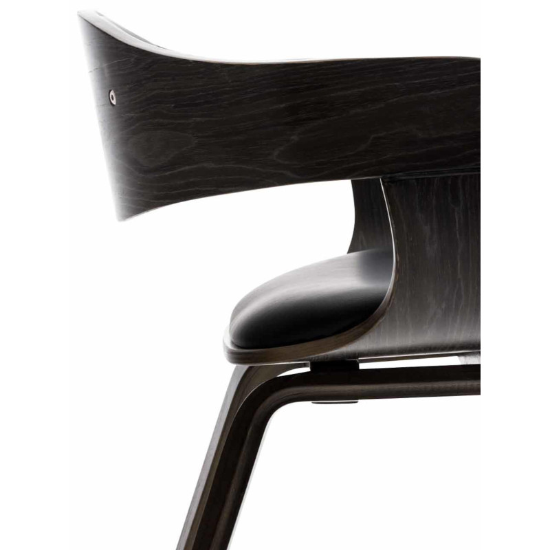 Lot de 2 chaises Kingston simili cuir noir/gris