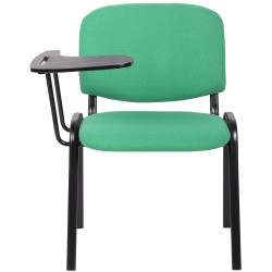 Lot de 4 chaises Ken avec table pliante, tissu vert