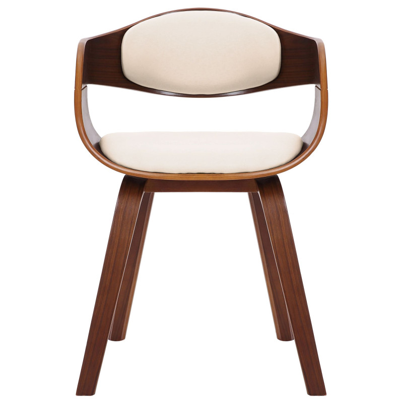 Lot de 2 chaises Kingston simili cuir noix/crème