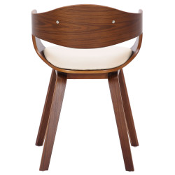 Lot de 2 chaises Kingston simili cuir noix/crème