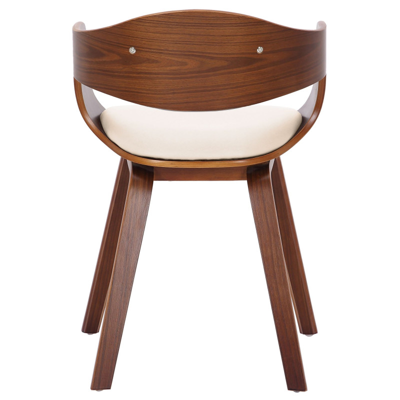 Lot de 2 chaises Kingston simili cuir noix/crème