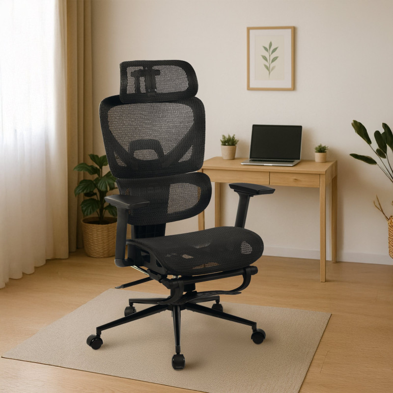 Fauteuil de bureau Beresford noire