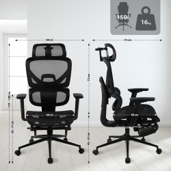 Fauteuil de bureau Beresford noire