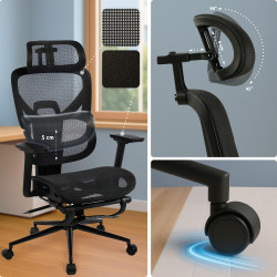 Fauteuil de bureau Beresford noire